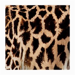 Yellow And Brown Spots On Giraffe Skin Texture Medium Glasses Cloth (2-side) by Amaryn4rt