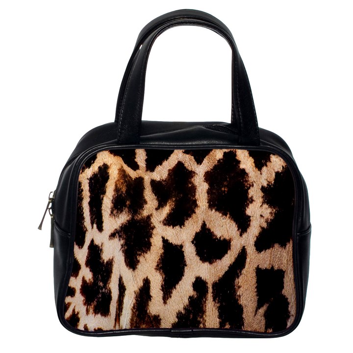 Yellow And Brown Spots On Giraffe Skin Texture Classic Handbags (One Side)