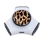 Yellow And Brown Spots On Giraffe Skin Texture 3-Port USB Hub Front