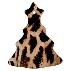 Yellow And Brown Spots On Giraffe Skin Texture Ornament (christmas Tree)  by Amaryn4rt