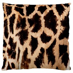 Yellow And Brown Spots On Giraffe Skin Texture Large Cushion Case (one Side) by Amaryn4rt