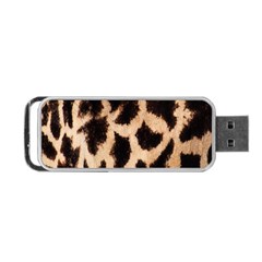 Yellow And Brown Spots On Giraffe Skin Texture Portable Usb Flash (one Side) by Amaryn4rt