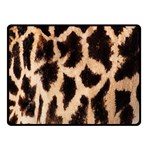 Yellow And Brown Spots On Giraffe Skin Texture Double Sided Fleece Blanket (Small)  45 x34  Blanket Front