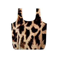 Yellow And Brown Spots On Giraffe Skin Texture Full Print Recycle Bags (s)  by Amaryn4rt