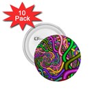 Fractal Background With Tangled Color Hoses 1.75  Buttons (10 pack) Front