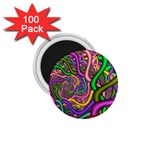 Fractal Background With Tangled Color Hoses 1.75  Magnets (100 pack)  Front