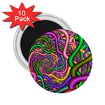 Fractal Background With Tangled Color Hoses 2.25  Magnets (10 pack)  Front