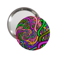 Fractal Background With Tangled Color Hoses 2 25  Handbag Mirrors by Amaryn4rt