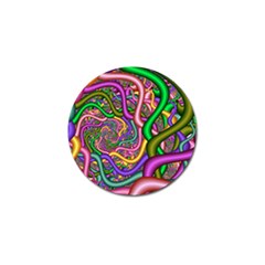 Fractal Background With Tangled Color Hoses Golf Ball Marker (4 Pack) by Amaryn4rt