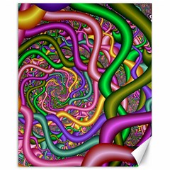 Fractal Background With Tangled Color Hoses Canvas 16  X 20   by Amaryn4rt