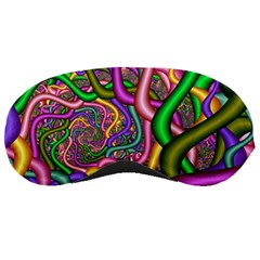 Fractal Background With Tangled Color Hoses Sleeping Masks by Amaryn4rt