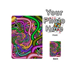 Fractal Background With Tangled Color Hoses Playing Cards 54 (mini)  by Amaryn4rt