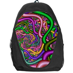 Fractal Background With Tangled Color Hoses Backpack Bag by Amaryn4rt