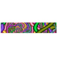 Fractal Background With Tangled Color Hoses Flano Scarf (large) by Amaryn4rt