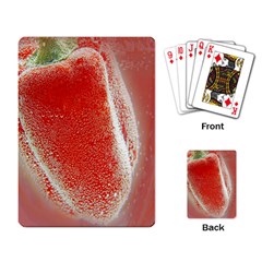 Red Pepper And Bubbles Playing Card by Amaryn4rt