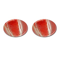 Red Pepper And Bubbles Cufflinks (oval) by Amaryn4rt