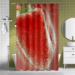 Red Pepper And Bubbles Shower Curtain 48  X 72  (small)  by Amaryn4rt