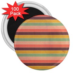 Abstract Vintage Lines Background Pattern 3  Magnets (100 Pack) by Amaryn4rt