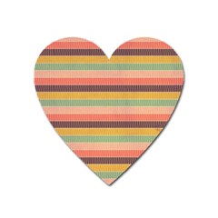 Abstract Vintage Lines Background Pattern Heart Magnet by Amaryn4rt