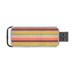 Abstract Vintage Lines Background Pattern Portable Usb Flash (one Side) by Amaryn4rt