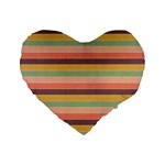 Abstract Vintage Lines Background Pattern Standard 16  Premium Flano Heart Shape Cushions Front