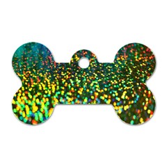 Construction Paper Iridescent Dog Tag Bone (two Sides) by Amaryn4rt