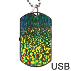 Construction Paper Iridescent Dog Tag Usb Flash (one Side) by Amaryn4rt