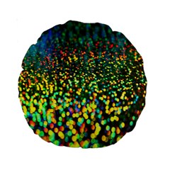 Construction Paper Iridescent Standard 15  Premium Round Cushions by Amaryn4rt