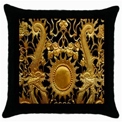 Golden Sun Throw Pillow Case (black) by Amaryn4rt