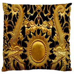 Golden Sun Large Cushion Case (one Side) by Amaryn4rt