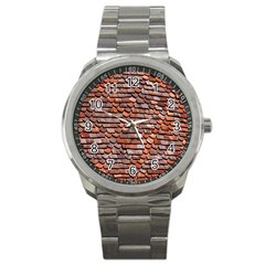 Roof Tiles On A Country House Sport Metal Watch by Amaryn4rt