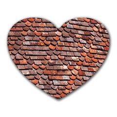 Roof Tiles On A Country House Heart Mousepads by Amaryn4rt