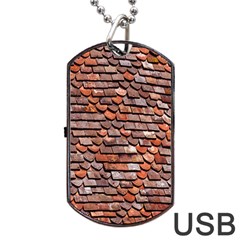 Roof Tiles On A Country House Dog Tag Usb Flash (one Side) by Amaryn4rt