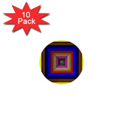 Square Abstract Geometric Art 1  Mini Buttons (10 pack) 