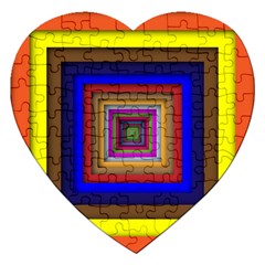 Square Abstract Geometric Art Jigsaw Puzzle (Heart)