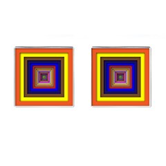 Square Abstract Geometric Art Cufflinks (Square)