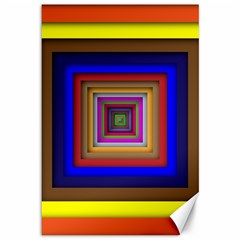 Square Abstract Geometric Art Canvas 12  x 18  