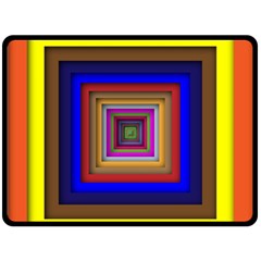 Square Abstract Geometric Art Double Sided Fleece Blanket (Large) 