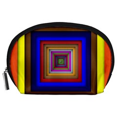 Square Abstract Geometric Art Accessory Pouches (Large) 