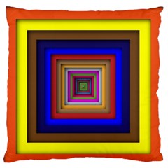 Square Abstract Geometric Art Standard Flano Cushion Case (Two Sides)