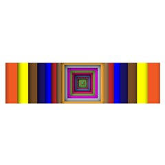 Square Abstract Geometric Art Satin Scarf (Oblong)