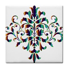 Damask Decorative Ornamental Tile Coasters by Amaryn4rt