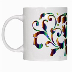 Damask Decorative Ornamental White Mugs by Amaryn4rt