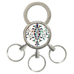 Damask Decorative Ornamental 3-ring Key Chains by Amaryn4rt