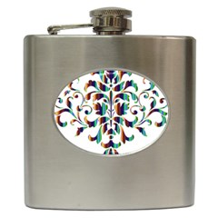 Damask Decorative Ornamental Hip Flask (6 Oz) by Amaryn4rt