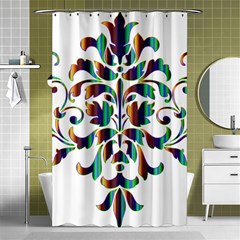 Damask Decorative Ornamental Shower Curtain 48  X 72  (small)  by Amaryn4rt