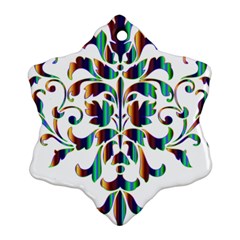 Damask Decorative Ornamental Ornament (snowflake) by Amaryn4rt