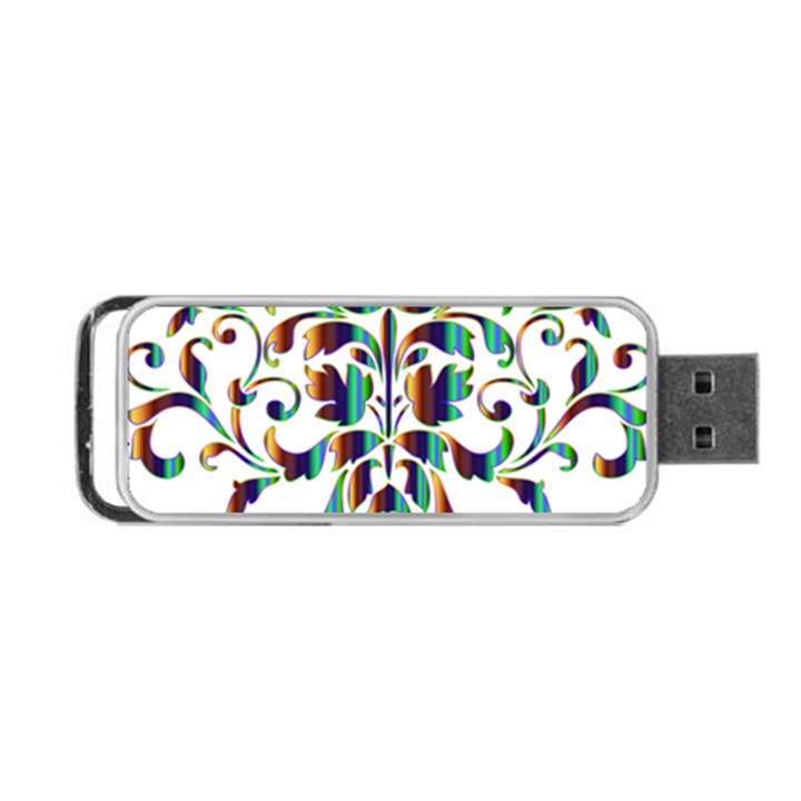 Damask Decorative Ornamental Portable USB Flash (One Side)