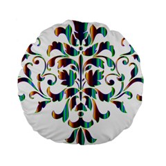 Damask Decorative Ornamental Standard 15  Premium Round Cushions by Amaryn4rt