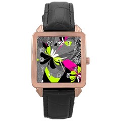 Nameless Fantasy Rose Gold Leather Watch  by Amaryn4rt